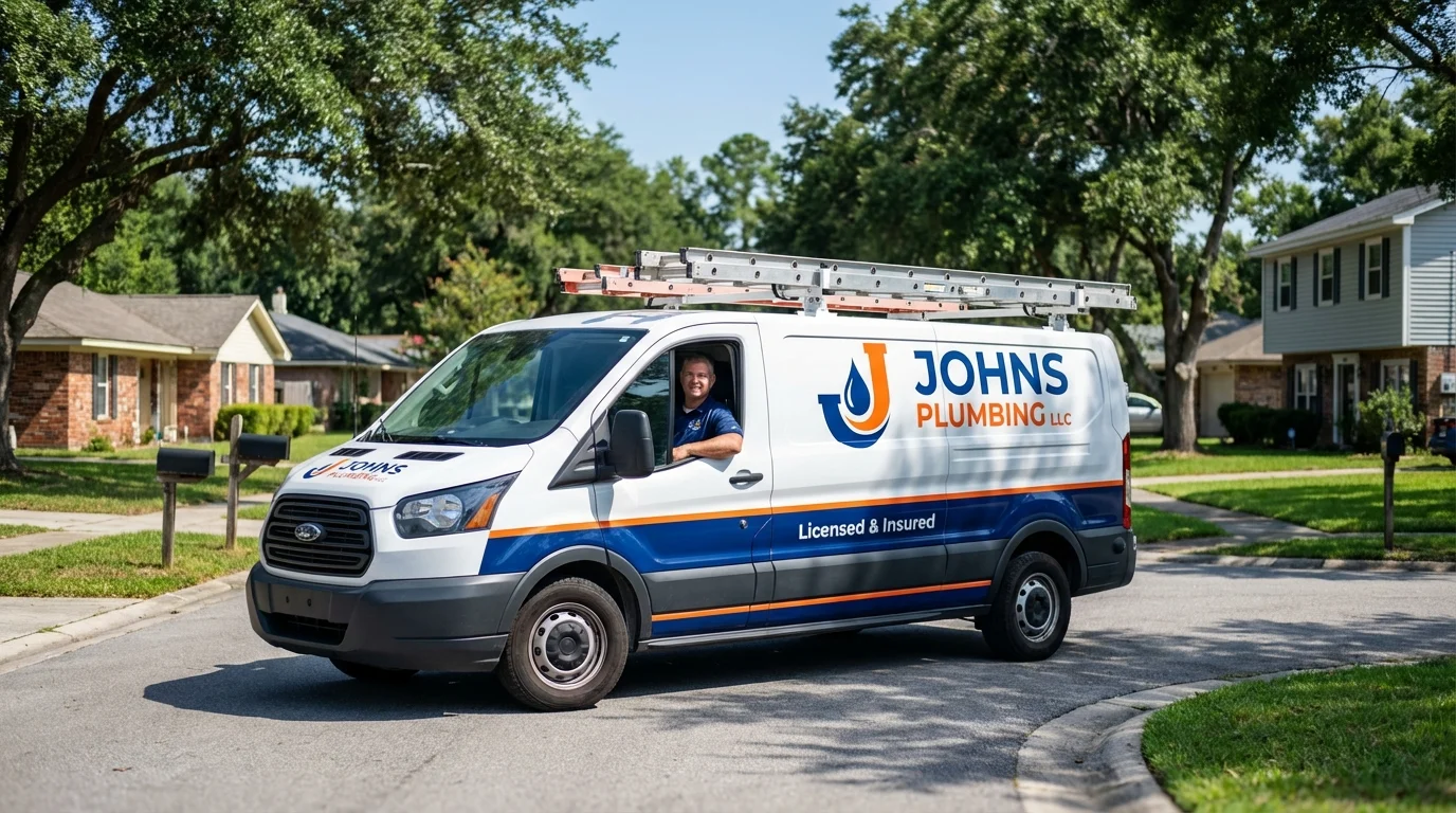 Johns Plumbing LLC service van in Soldotna, AK