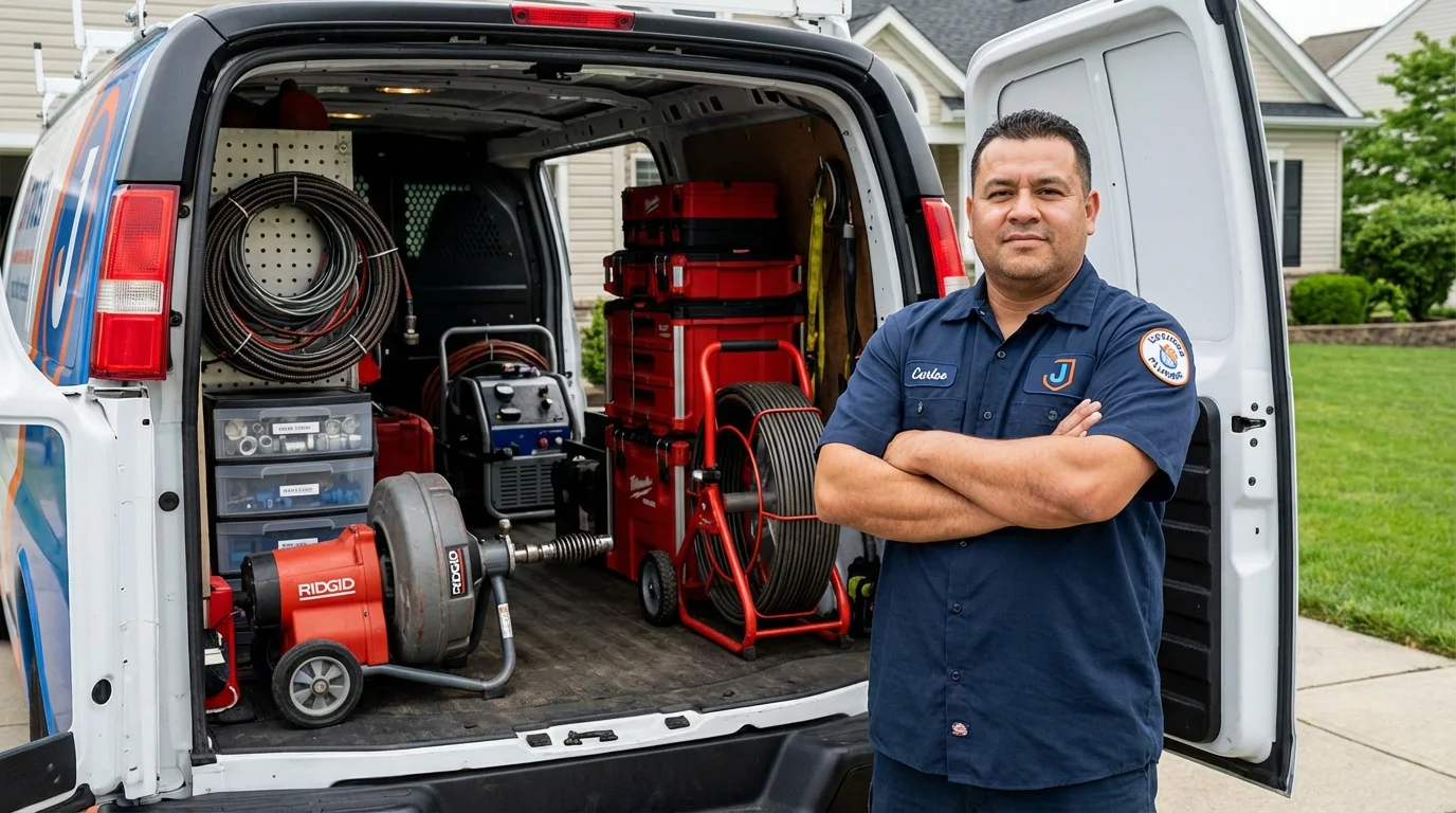Professional drain cleaning equipment and Johns Plumbing LLC plumber in Soldotna