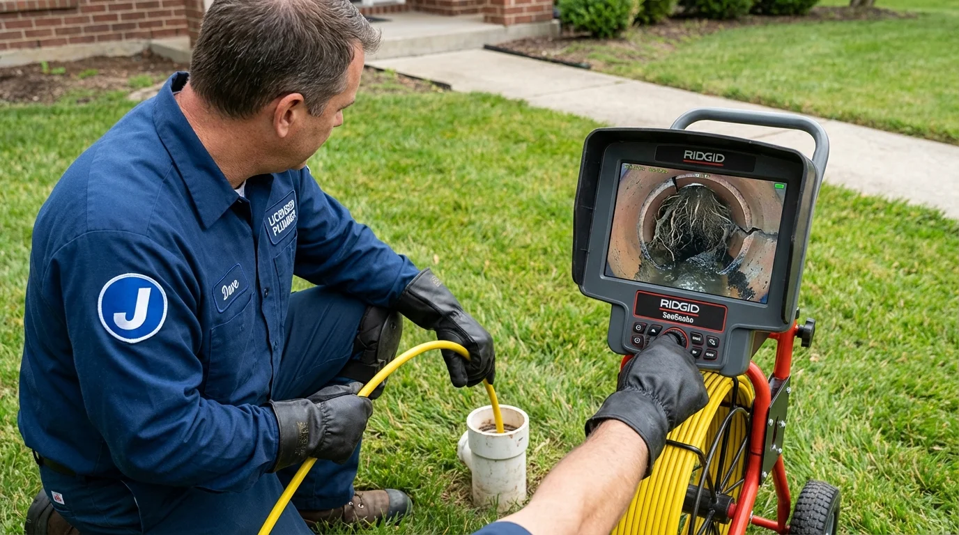 Sewer camera inspection being performed by Johns Plumbing LLC in Soldotna